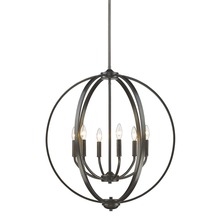  3167-6 EB - Colson EB 6 Light Chandelier in Etruscan Bronze